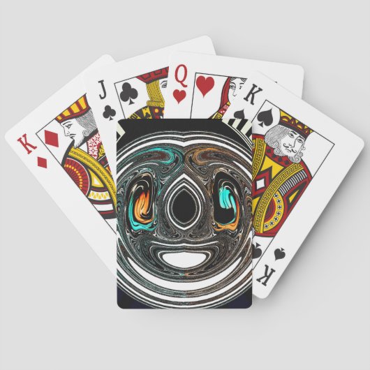 African Ethnic Doodle Zebra textured Art Print Pokerkaarten (Achterkant)