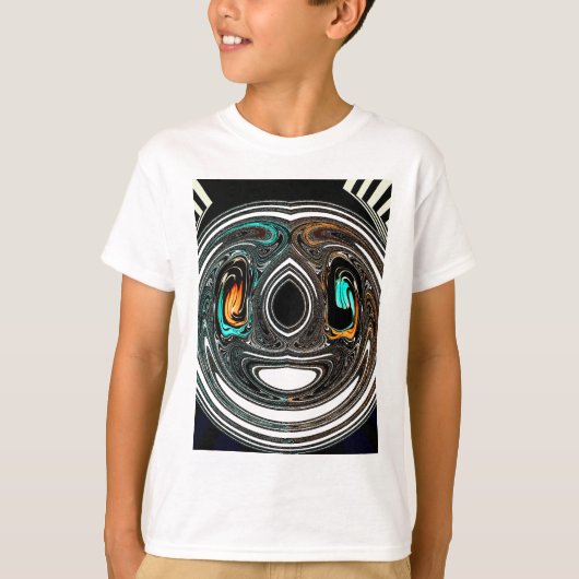 African Ethnic Doodle Zebra textured Art Print T-shirt (Voorkant)