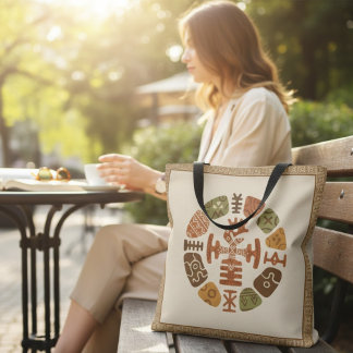 African Ethnic Motifs Tote Bag