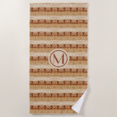 African ethnic tribal Adinkra pattern. yoga mat Strandlaken (Voorkant)