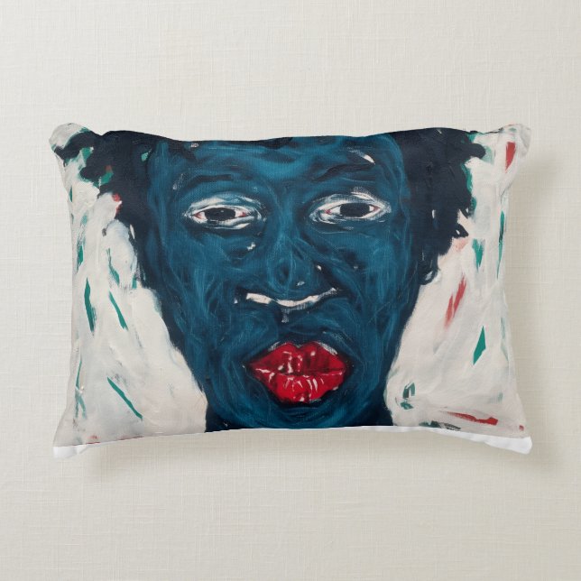 African Face Pillow Accent Kussen (Voorkant)