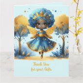 African Fairy Dank u Blauwgroen Goud Roze Prinses Kaart (Gele Bloem)
