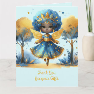African Fairy Dank u Blauwgroen Goud Roze Prinses Kaart