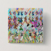 African Feast (film) Vierkante Button 5,1 Cm (Voorkant)