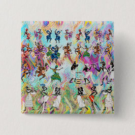 African Feast (film) Vierkante Button 5,1 Cm