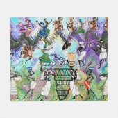 African Feast: Rhythms of Africa Fleece Deken (Voorkant (Horizontaal))