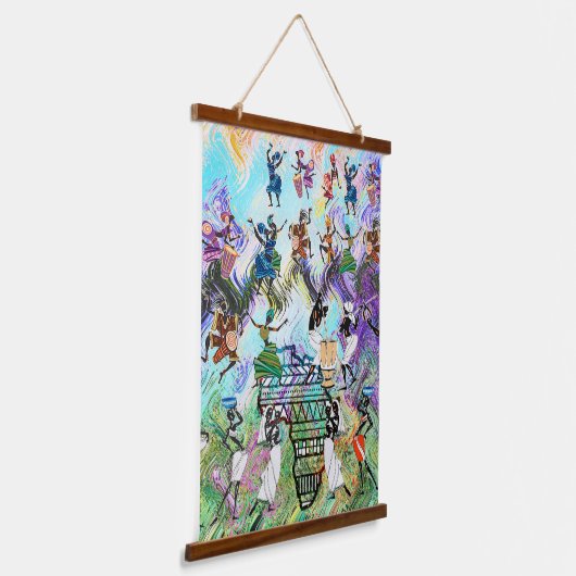 African Feast: Rhythms of Afrika Hangend Wandkleed (Gebogen)