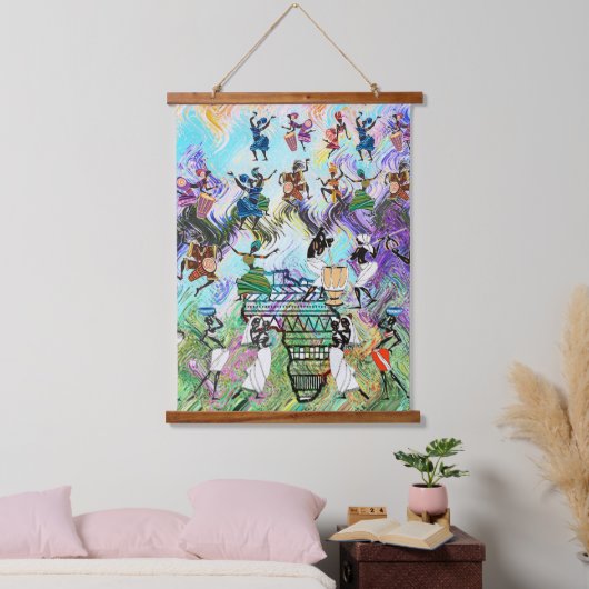 African Feast: Rhythms of Afrika Hangend Wandkleed (Slaapkamer)