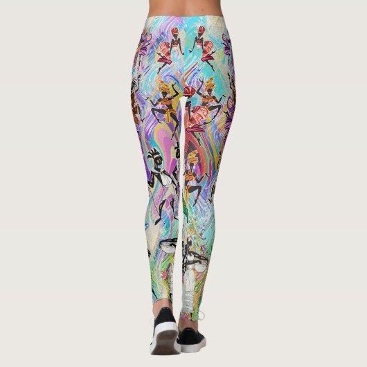 African Feast: Rhythms of Unity  Leggings (Achterkant)