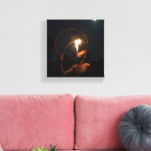 African fire art canvas print (Insitu (Woonkamer))