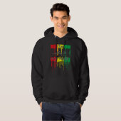 African Flag Dripping I'm Black Every Month Black Hoodie (Voorkant volledig)