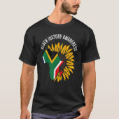 African Flag Flower Cool Black History Awareness M T-shirt (Voorkant)