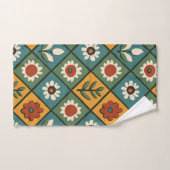 African Floral Tegel Art Bad Handdoek (Handdoek)