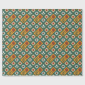 African Floral Tegel Art Cadeaupapier (Vlak)