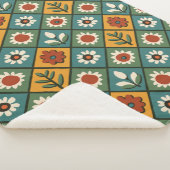 African Floral Tegel Art Sherpa Deken (3/4)