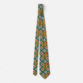 African Floral Tegel Art Stropdas (Achterkant)