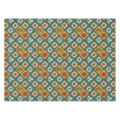 African Floral Tegel Art Tafelkleed (Voorkant (Horizontaal))