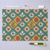 African Floral Tegel Art Tissuepapier (Craft)