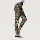 African Flower Pattern Broek - Vet en levendig Leggings (Rechts)