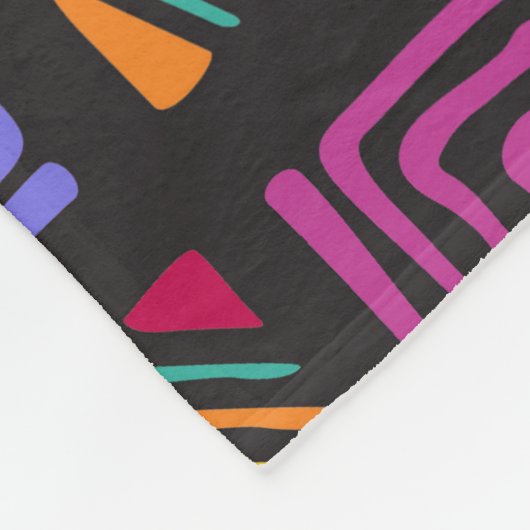 African Folk Art - Seamless Shapes Pattern 3 Fleece Deken (Hoek)