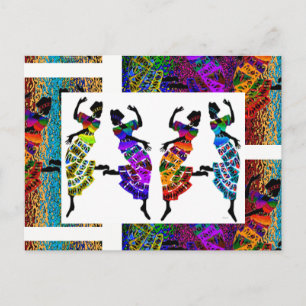 African Foot Dance Briefkaart