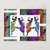 African Foot Dance Briefkaart (Voorkant)