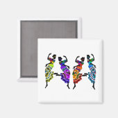 African Foot Dance Magneet (Voorkant / Achterkant)