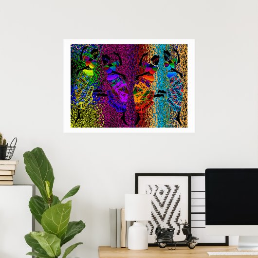 African Foot Dance Poster (Thuiskantoor)