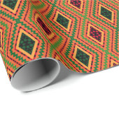 African Geometric Kente Design Wrapping Paper Cadeaupapier (Rol Hoek)