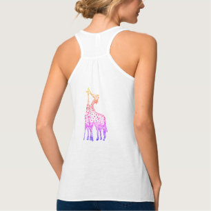 African Giraffes Kiss Art Vrouwen Tanktop