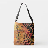 African Girl and Giraffe Crossbody Bag - Friends Crossbody Tas (Achterkant)