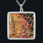 African Girl and Giraffe Ketting<br><div class="desc">Kettingen met Afrikaans Meisje en Giraffe - Vrienden Ketting - Kunsttekening - Afrika Dier en Mensen Schilderen Collectie door MIGNED</div>