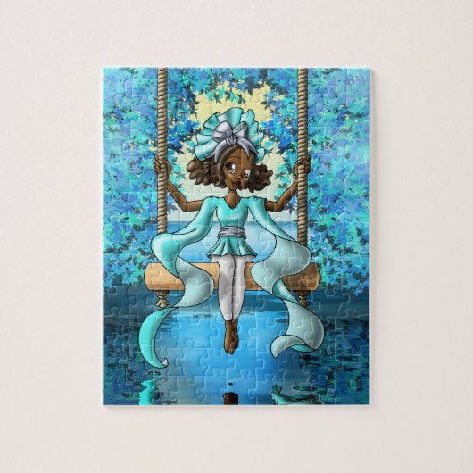 African Girl Anime Legpuzzel (Verticaal)