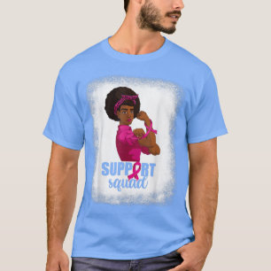African Girl Breast Cancer , steun vierkant sterk T-shirt