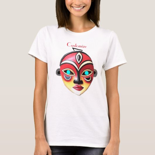 African Girl Face Mask Thunder_Cove  T-shirt (Voorkant)