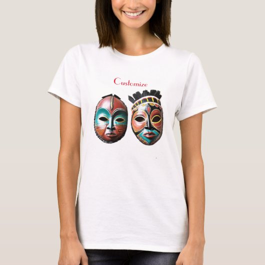 African Girl Face Masks Thunder_Cove  T-shirt (Voorkant)
