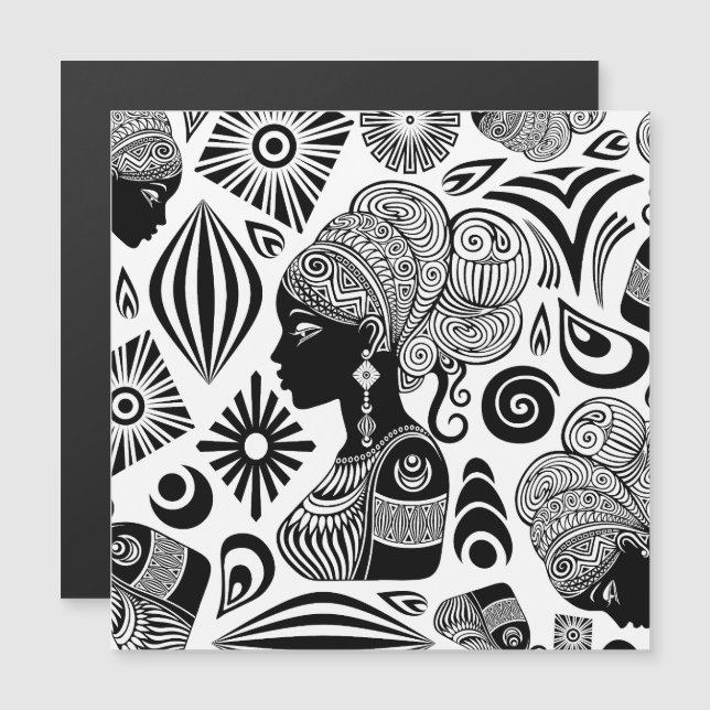 African Girl Portrait Tribal Tattoo (Voorkant / Achterkant)