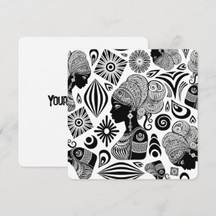 African Girl Portrait Tribal Tattoo