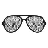 African Girl Portrait Tribal Tattoo Aviator Zonnebril (Voorkant)