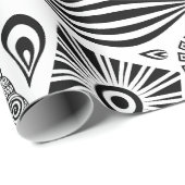 African Girl Portrait Tribal Tattoo Cadeaupapier (Rol Hoek)