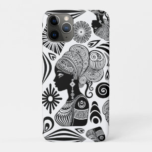 African Girl Portrait Tribal Tattoo Case-Mate iPhone Case