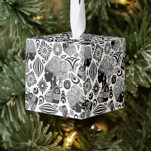 African Girl Portrait Tribal Tattoo Decoratie