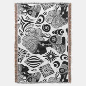 African Girl Portrait Tribal Tattoo Deken (Voorkant Verticaal)