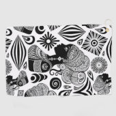African Girl Portrait Tribal Tattoo Golfhanddoek (Horizontaal)