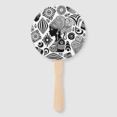 African Girl Portrait Tribal Tattoo Handwaaier (Achterkant)