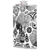 African Girl Portrait Tribal Tattoo Heupfles (Links)