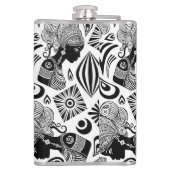 African Girl Portrait Tribal Tattoo Heupfles (Achterkant)