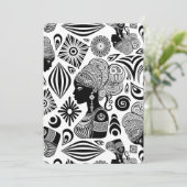 African Girl Portrait Tribal Tattoo Kaart (Staand voorkant)