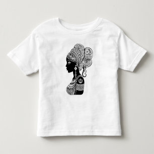 African Girl Portrait Tribal Tattoo Kinder Shirts