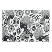 African Girl Portrait Tribal Tattoo Kussensloop (Achterkant)